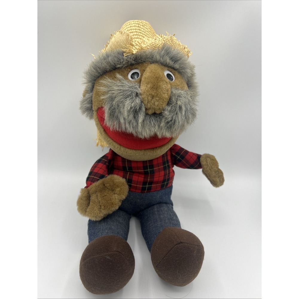 VTG 1980s Shotgun Red Plush Doll Animal Fair Hee Haw Nashville Now Cowboy 16"
